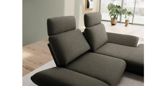 ECKSOFA  in Flachgewebe Braun  234/155 cm  - Schwarz/Braun, Design, Textil/Metall (234/155cm) - Dieter Knoll