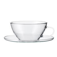 TEETASSE MIT UNTERTASSE  - Klar, Basics, Glas (0,29l) - Bohemia