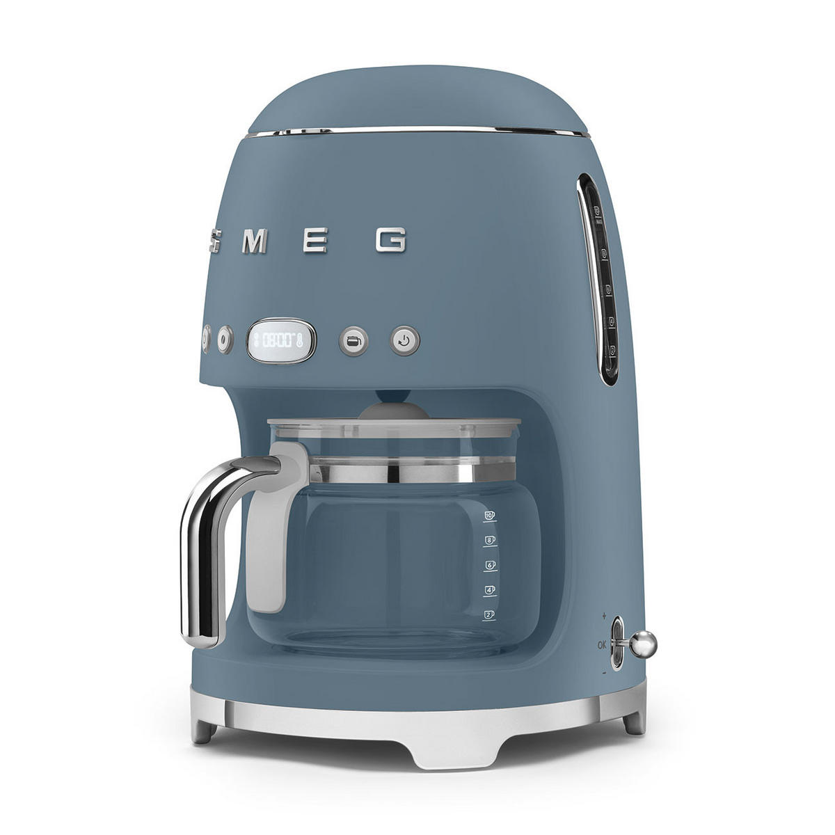 FILTERKAFFEEMASCHINE  - Graublau, Basics, Glas/Metall (24,5/36,1/25,6cm) - SMEG