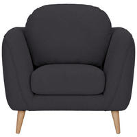 FÅTÖLJ i textil mörkgrå  - mörkgrå/grå, Klassisk, textil (98/70/97cm) - MID.YOU