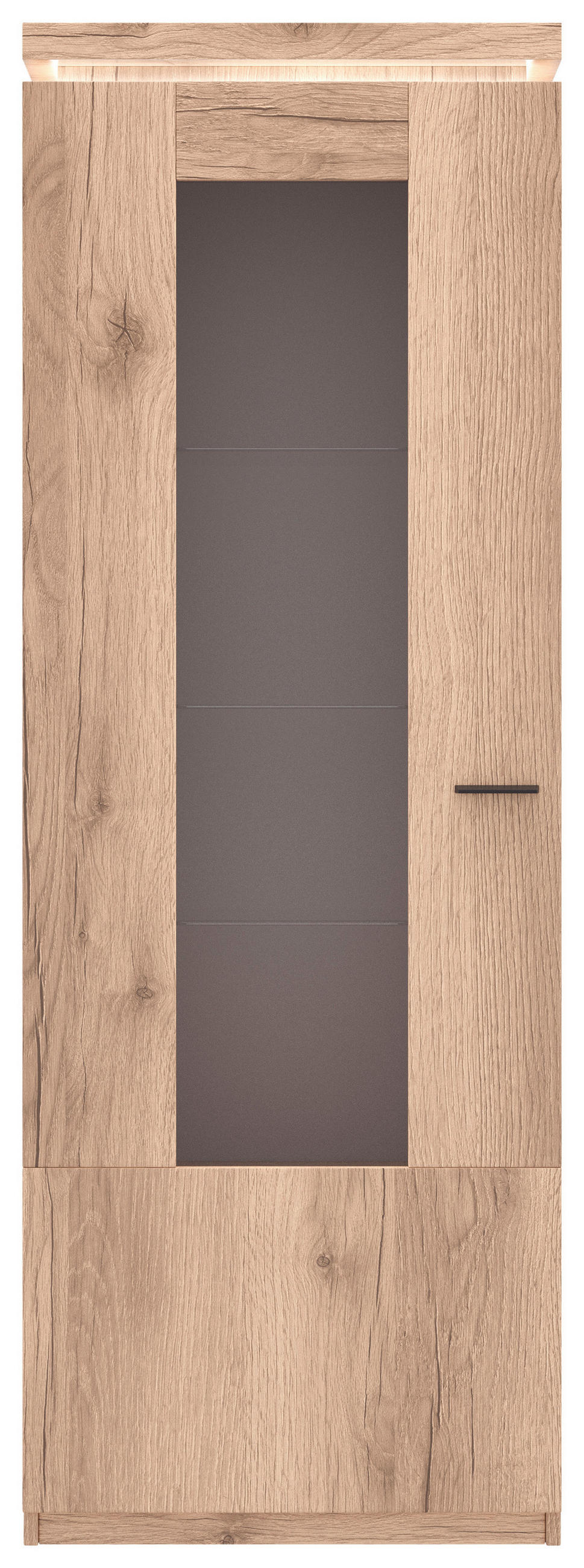 Vitrine Vancouver B: 70 Cm Mit Beleuchtung Eiche Dekor