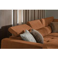 ECKSOFA in Struktur Rostfarben  284/205 cm  - Rostfarben/Schwarz, Design, Kunststoff/Textil (284/205cm) - Xora
