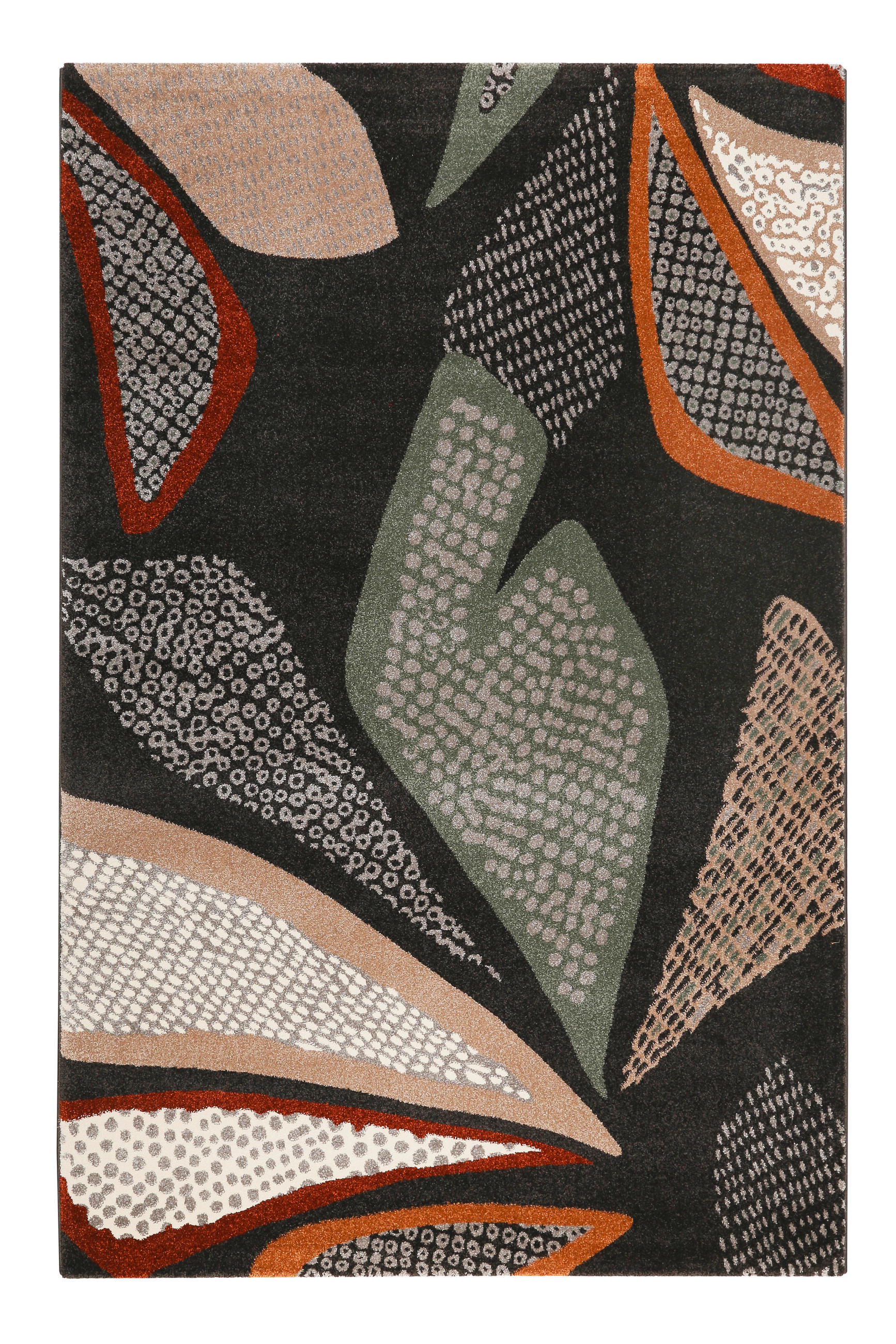 FLACHWEBETEPPICH 80/150 cm Hazel Anthrazit, Braun, Grün, Schwarz, Beige  - Anthrazit/Beige, Design, Textil (80/150cm) - Esprit