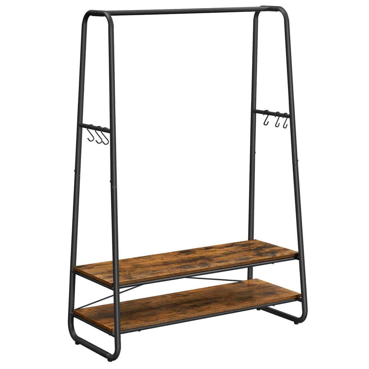 VEŠIAK NA ODEVY - hnedá/čierna, Trend, kov/kompozitné drevo (100/160/45cm) - MID.YOU