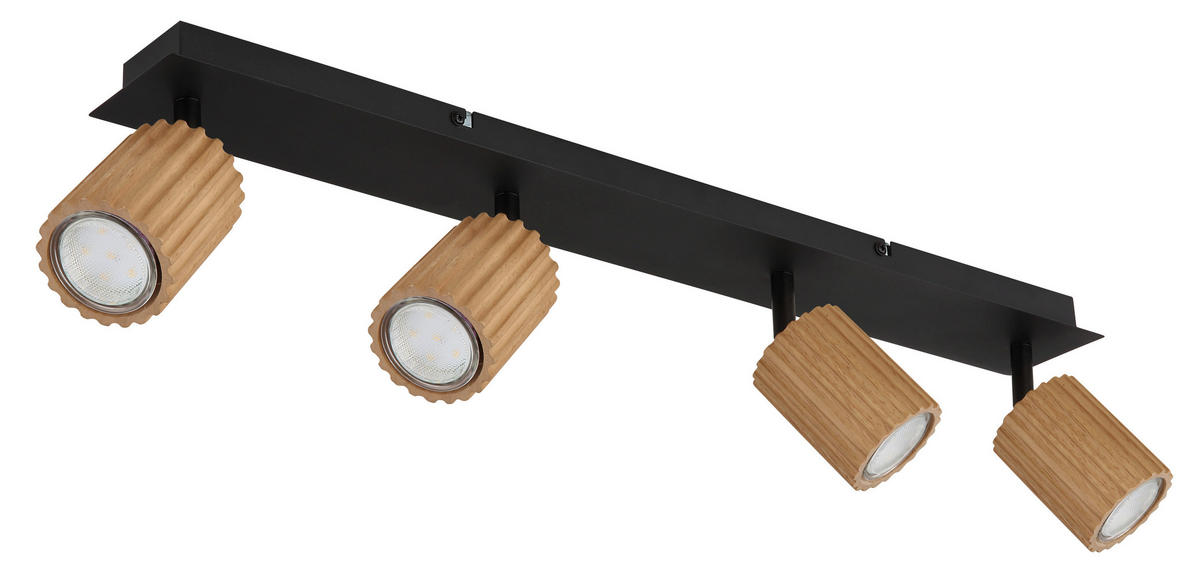 STRAHLER 65/8/13 cm   - Dunkelbraun/Schwarz, Natur, Holz/Metall (65/8/13cm) - Globo