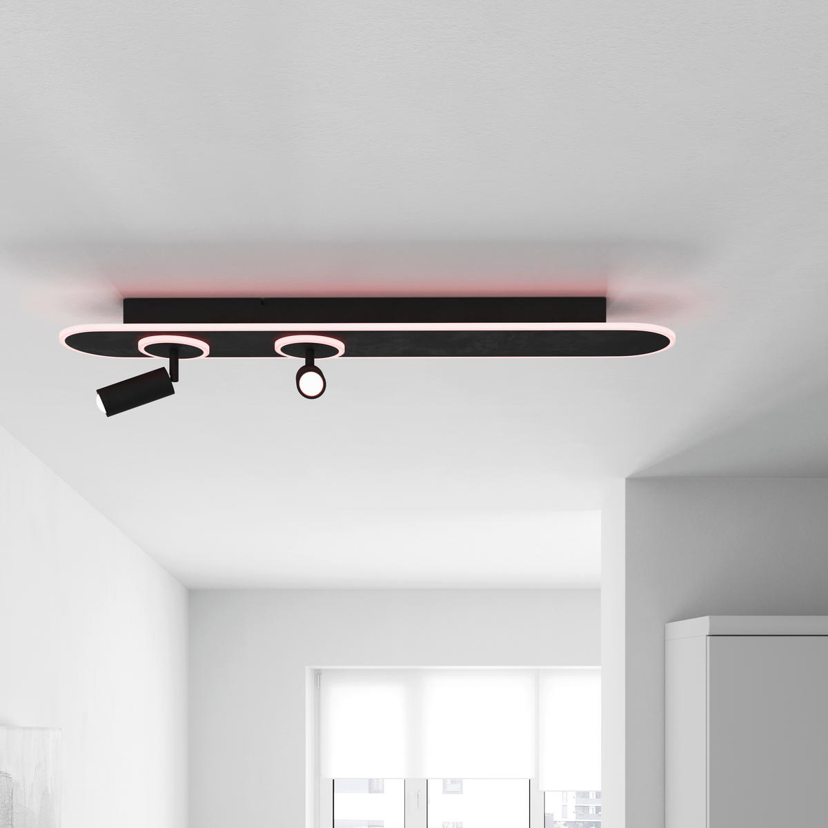 APLICĂ DE PERETE CU LED - Trend, plastic/metal (90/15/12cm) - Novel
