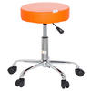 BÜROHOCKER Orange, Chromfarben  - Chromfarben/Orange, MODERN, Kunststoff/Textil (57/45/57cm) - MID.YOU