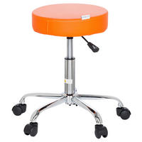 BÜROHOCKER Orange, Chromfarben  - Chromfarben/Orange, MODERN, Kunststoff/Textil (57/45/57cm) - MID.YOU