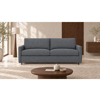 SCHLAFSOFA Harmony in Chenille Dunkelgrau  - Dunkelgrau/Schwarz, Design, Textil (176/80/95cm) - Livetastic