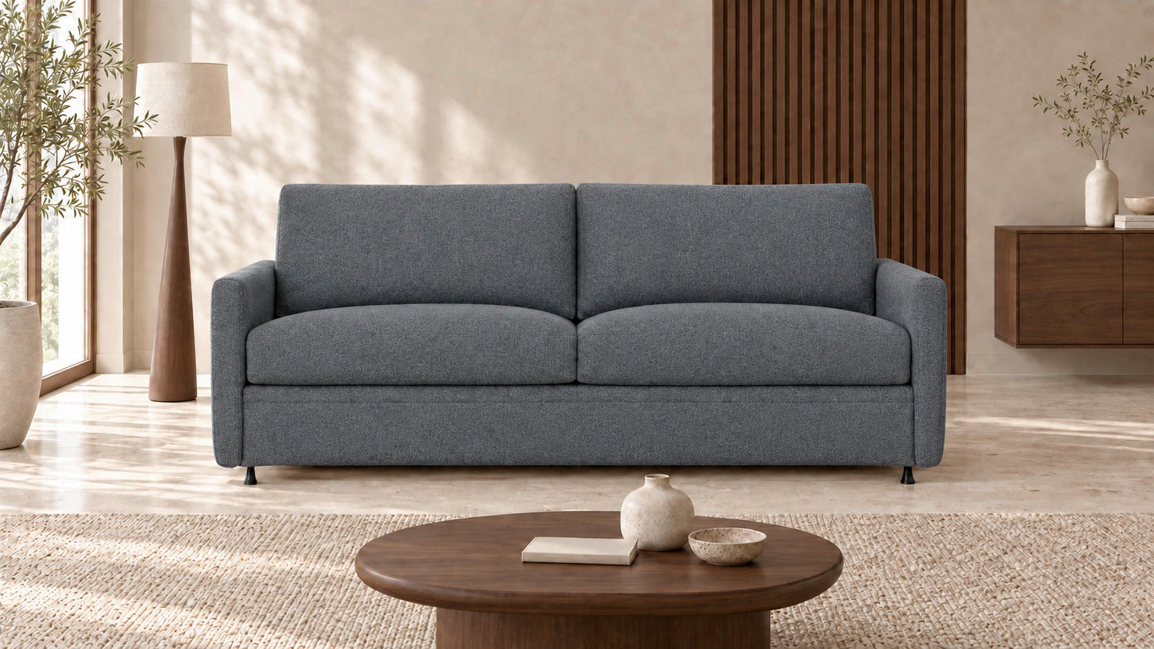 Livetastic Schlafsofa Harmony Dunkelgrau 176x80x95 cm