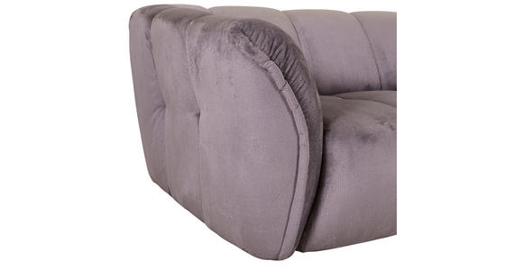 BIGSOFA Plüsch Grau  - Schwarz/Grau, KONVENTIONELL, Kunststoff/Textil (220/67/106cm) - Carryhome