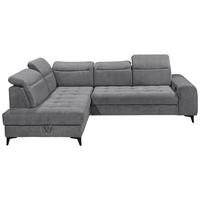 ECKSOFA in Webstoff Anthrazit  - Anthrazit/Schwarz, Konventionell, Kunststoff/Textil (200/282cm) - MID.YOU