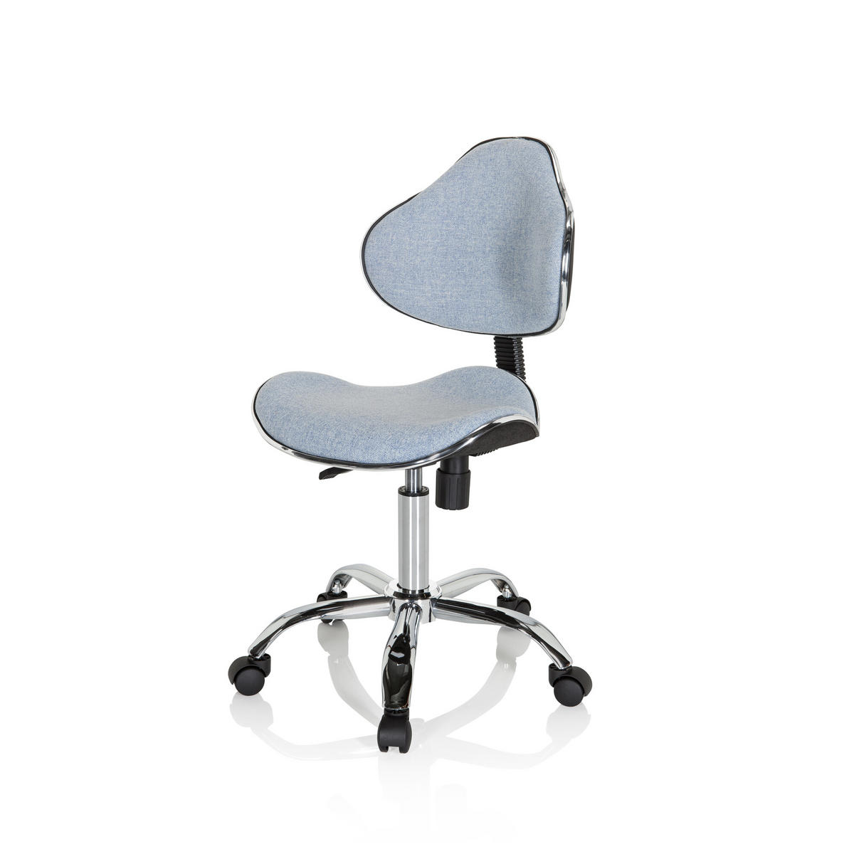 OTOČNÁ ŽIDLE PRO MLÁDEŽ, světle modrá - světle modrá, Basics, plast (47/87-98/49cm) - MID.YOU