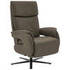 RELAXSESSEL in Leder Graubraun  - Graubraun/Schwarz, Design, Leder/Metall (70/117/85cm) - Dieter Knoll