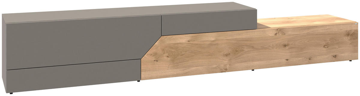 NISKA KOMODA   288/50/44,6 cm   siva, divlji hrast   - siva/divlji hrast, Design, drvo (288/50/44,6cm) - Voglauer