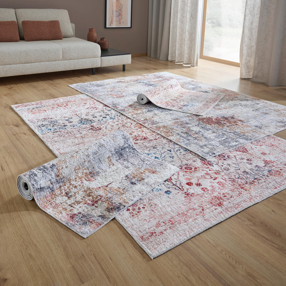 VINTAGE-TEPPICH 160/230 cm Bonny Multicolor  - Multicolor, LIFESTYLE, Textil (160/230cm) - Novel