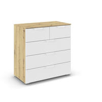 KOMMODE  in 80/81/42 cm  - Weiß/Eiche Artisan, Design, Holzwerkstoff/Metall (80/81/42cm) - Carryhome