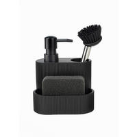 REINIGUNGSBÜRSTENSET Life Style  - Schwarzchrom, Basics, Kunststoff (19,1/13,8/10,4cm) - Justinus