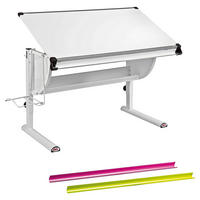JUGENDSCHREIBTISCH 118/73/63 cm  in Grün, Weiss, Pink  - Weiss/Pink, Modern, Holzwerkstoff/Metall (118/73/63cm) - MID.YOU