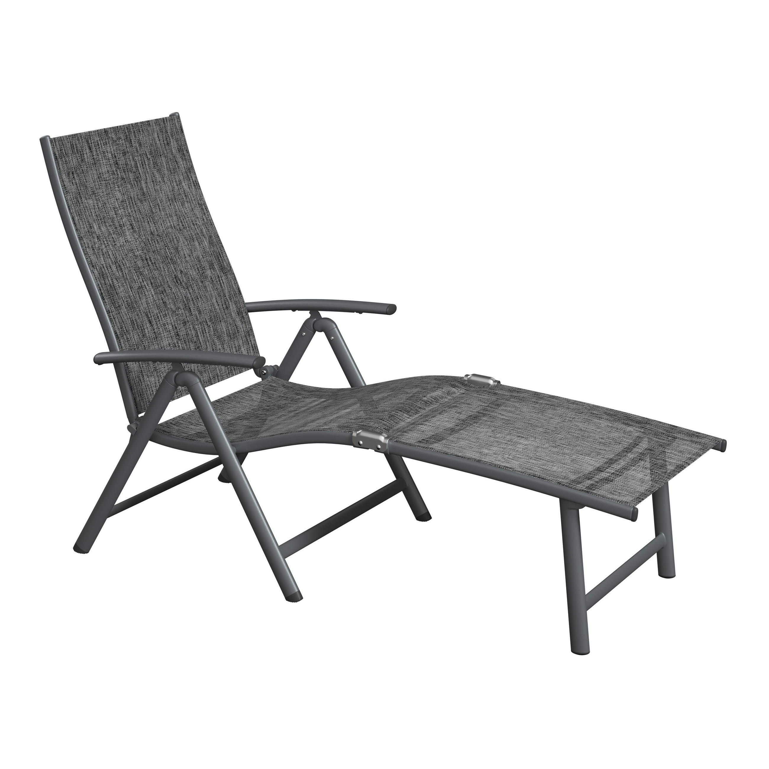 Ambia Garden Gartenliege Anthrazit, Grau 61x94x180 cm