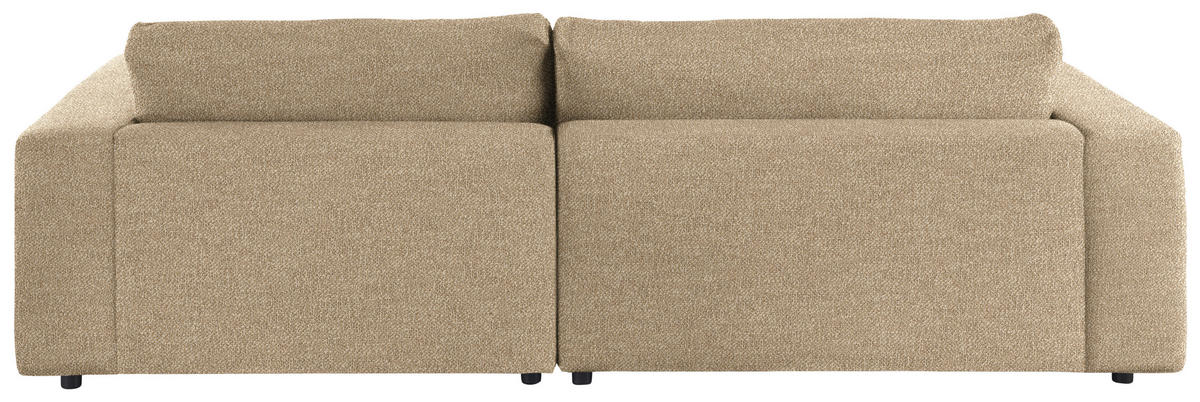 ECKSOFA in Flachgewebe Sandfarben  - Sandfarben/Schwarz, Design, Kunststoff/Textil (270/190cm) - Lomoco