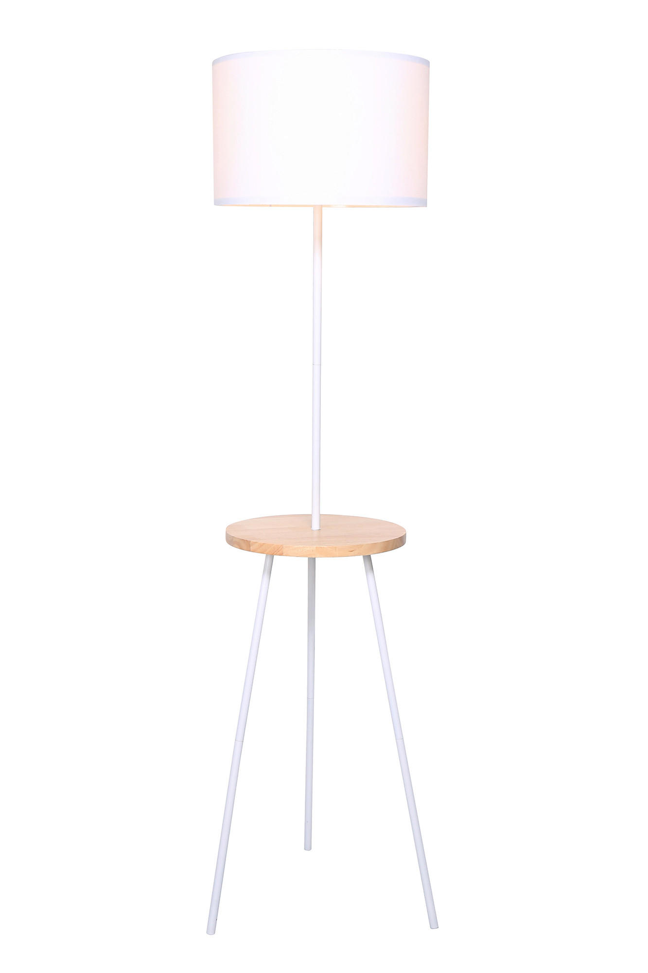 STEHLEUCHTE  47,5/152/37,5 cm   - Weiß, Design, Holz/Textil (47,5/152/37,5cm) - P & B