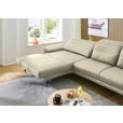 ECKSOFA in Echtleder Naturfarben  - Schwarz/Naturfarben, Design, Leder/Metall (193/332cm) - Dieter Knoll