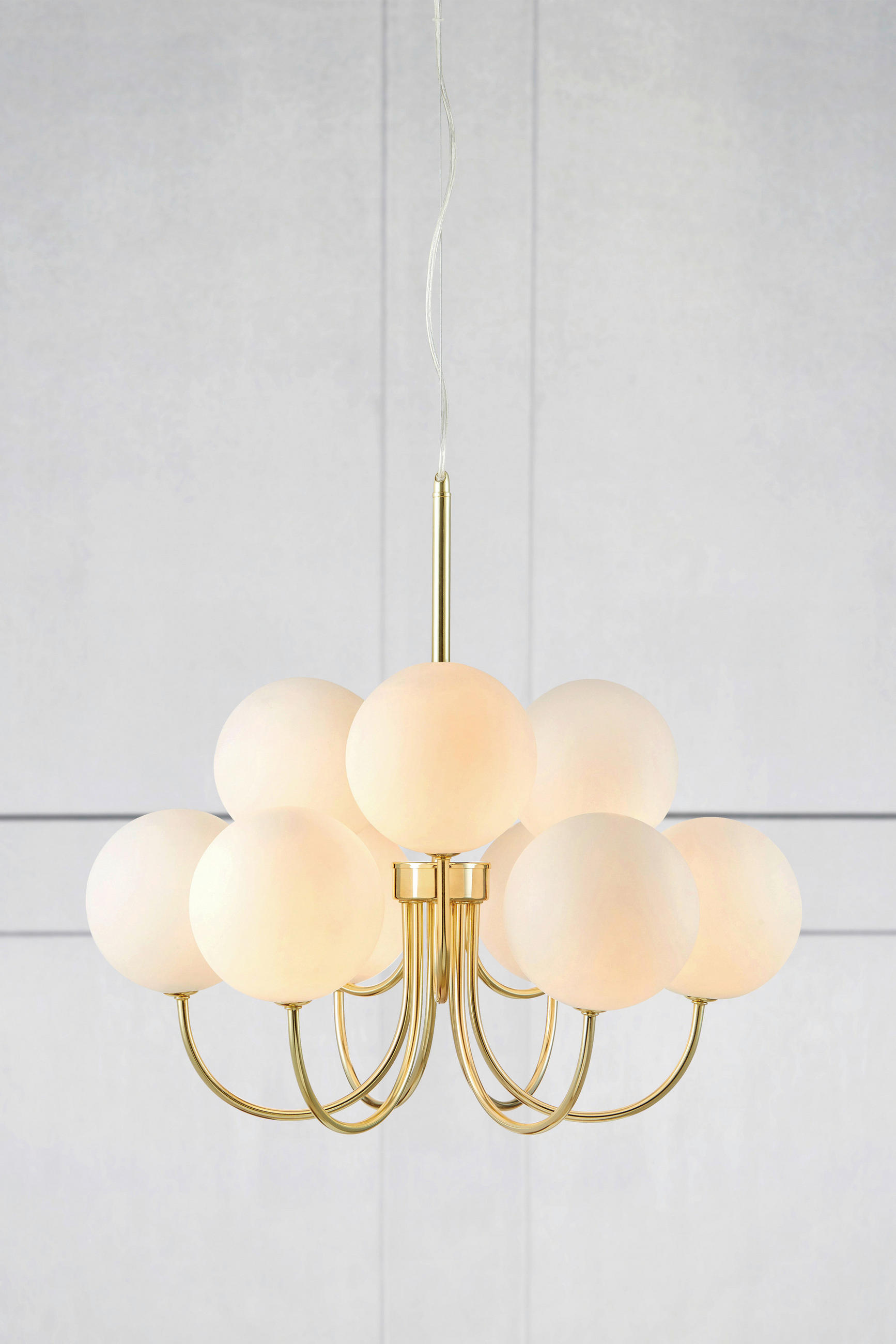 HÄNGELEUCHTE Bianco 57/54/57 cm   - Goldfarben/Weiß, Basics (57/54/57cm) - Markslöjd