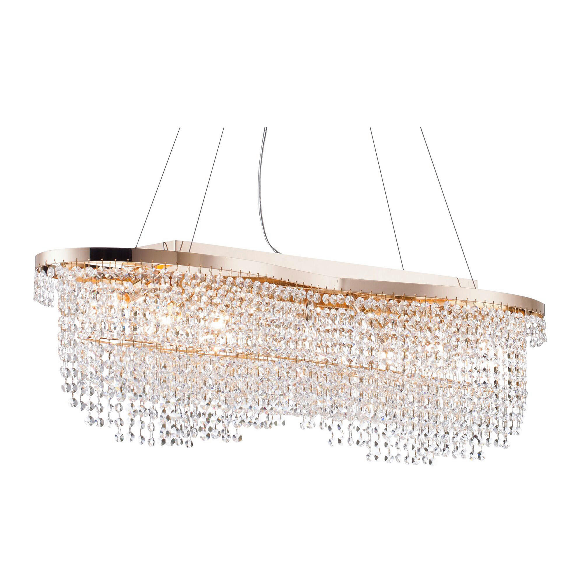 KRONLEUCHTER  93,3/28/24 cm   - Goldfarben, Trend, Glas/Metall (93,3/28/24cm) - MAYTONI