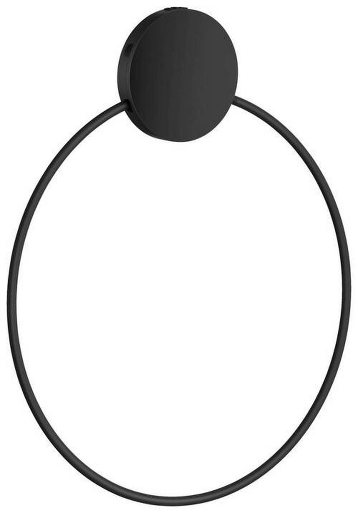 HANDTUCHHALTER Schwarz  - Schwarz, Basics, Metall (17,2/20,5/2,5cm) - Smedbo