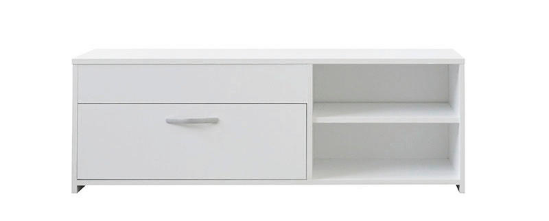 TV ELEMENT bijela   - bijela/boje aluminija, Design, drvni materijal/metal (120/32/42cm)