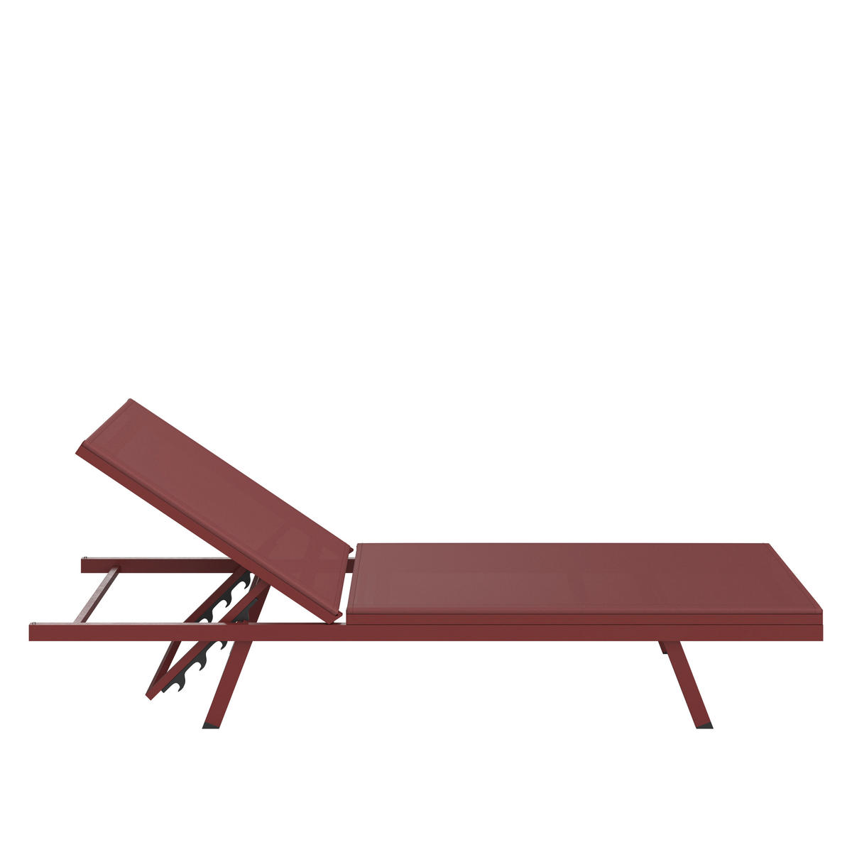 LEŽALJKA  crvena  metal, tekstil      - crvena, Moderno, metal/tekstil (64/30/197cm) - Ambia Garden