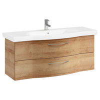 WASCHTISCHKOMBI 122 cm  - Chromfarben/Eichefarben, KONVENTIONELL, Keramik/Holzwerkstoff (122cm) - Pelipal