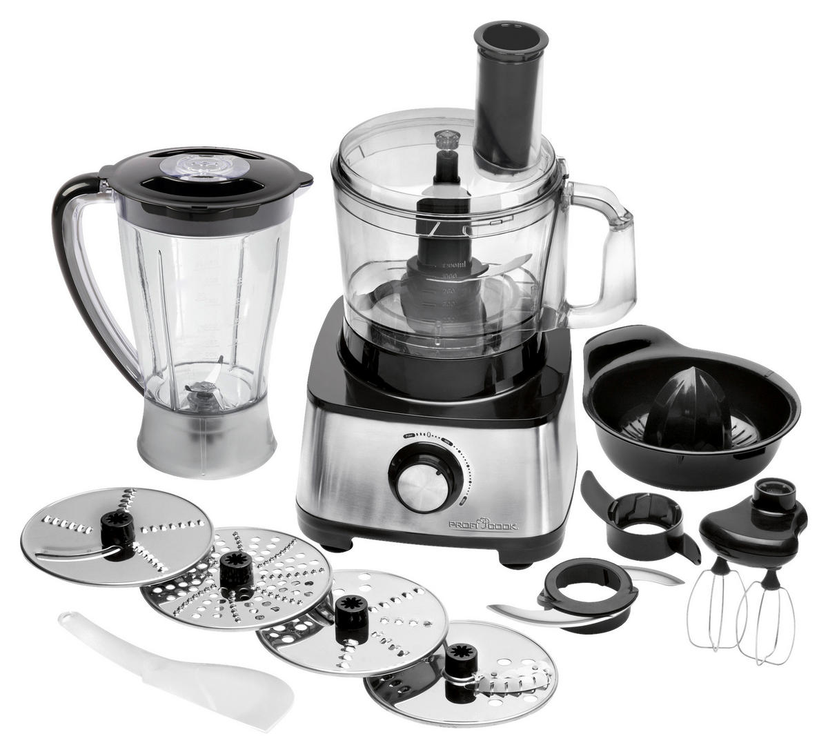 KÜCHENMASCHINE PC-KM 1063  - Klar/Edelstahlfarben, LIFESTYLE, Kunststoff/Metall (27/42/27cm)