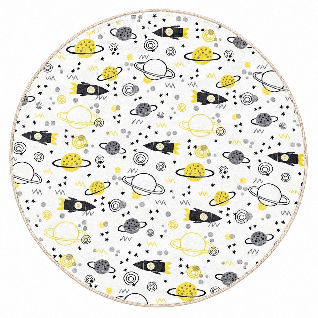 KINDERTEPPICH  Wohnzimmer 180/180 cm Multicolor rund  - Multicolor, Basics, Textil (180/180cm)