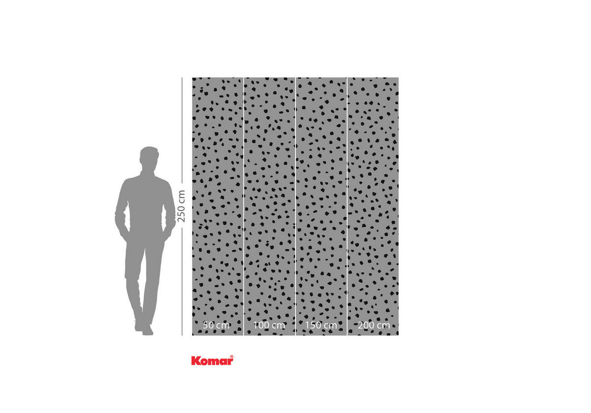 NON WOVEN-TAPET 200/250 cm  - vit/svart, Basics (200/250cm) - Komar