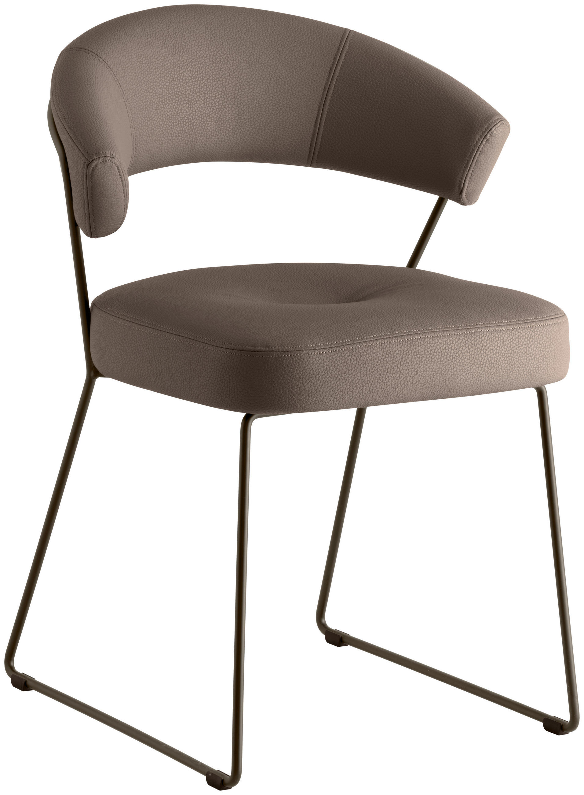 STUHL - Schlammfarben, Design, Textil/Metall (56/76/54cm) - Connubia 