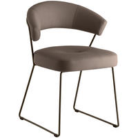 STUHL - Schlammfarben, Design, Textil/Metall (56/76/54cm) - Connubia 