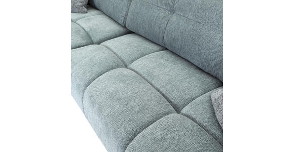 ECKSOFA  in Flachgewebe Mintgrün  - Schwarz/Mintgrün, KONVENTIONELL, Textil/Metall (180/295cm) - Carryhome