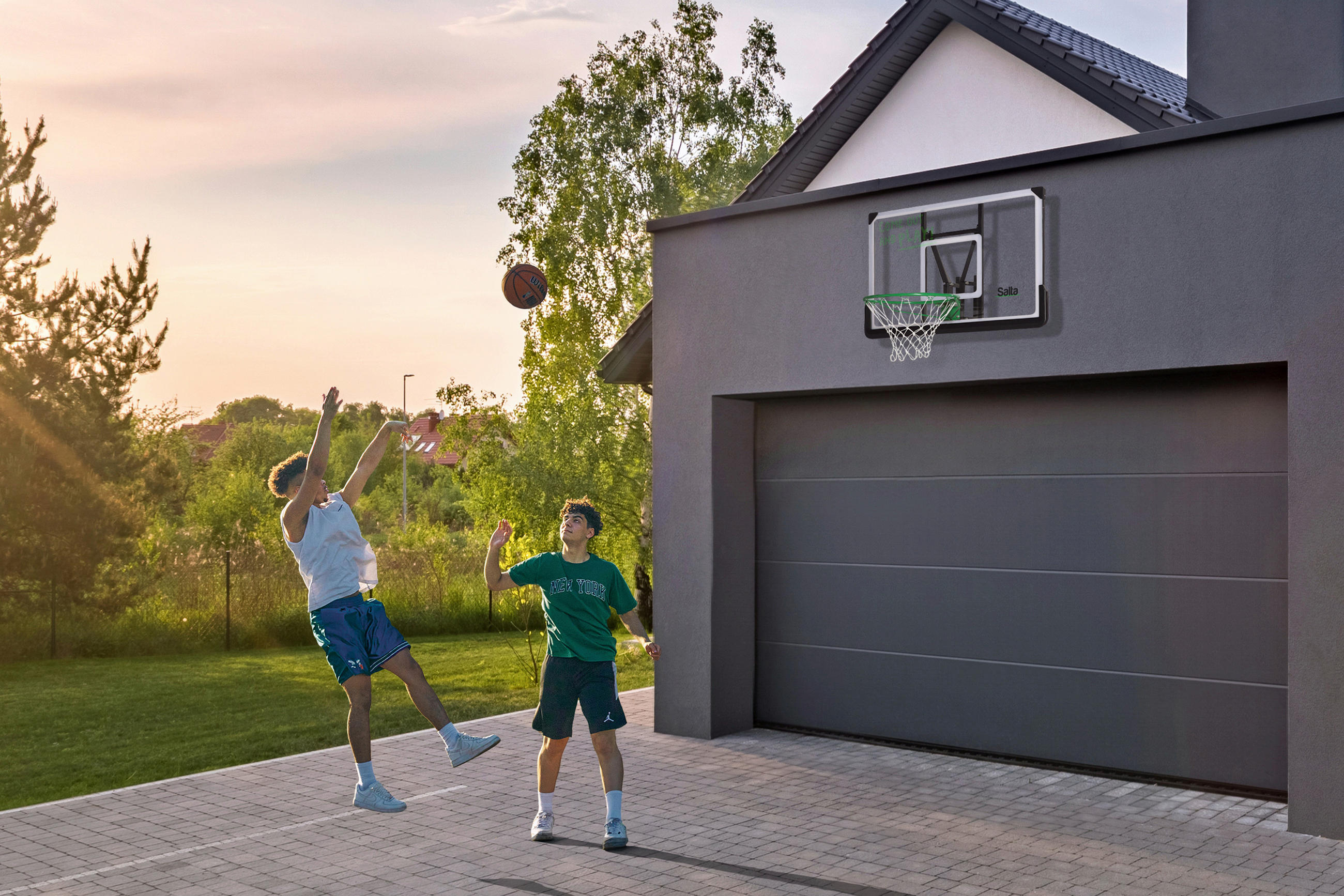 BASKETBALLSTÄNDER - Transparent/Schwarz, KONVENTIONELL, Kunststoff/Metall (110/71/60cm) - Salta