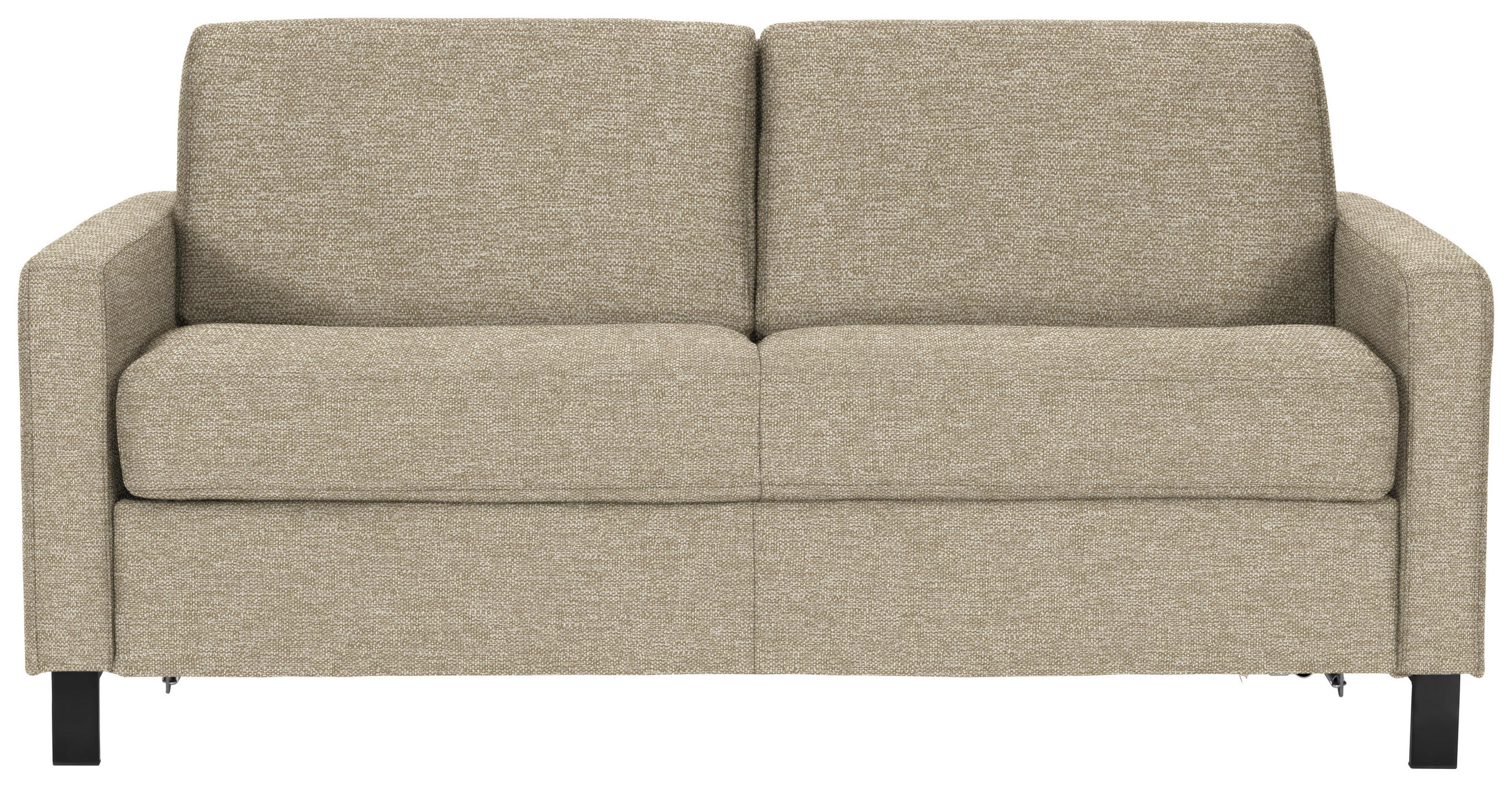 SCHLAFSOFA Webstoff Beige  - Beige/Schwarz, Design, Holz/Textil (184/92/102cm) - Dieter Knoll