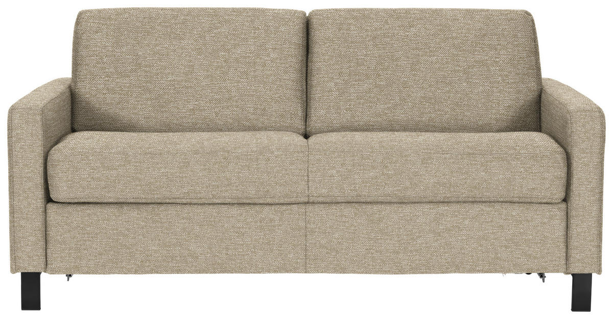SCHLAFSOFA Webstoff Beige  - Beige/Schwarz, Design, Holz/Textil (184/92/102cm) - Dieter Knoll