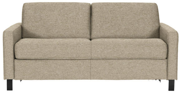 SCHLAFSOFA in Webstoff Beige  - Beige/Schwarz, Design, Holz/Textil (184/92/102cm) - Venda