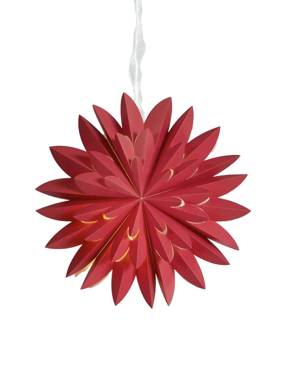 LEUCHTENSCHIRM - Rot, KONVENTIONELL, Papier (50cm)