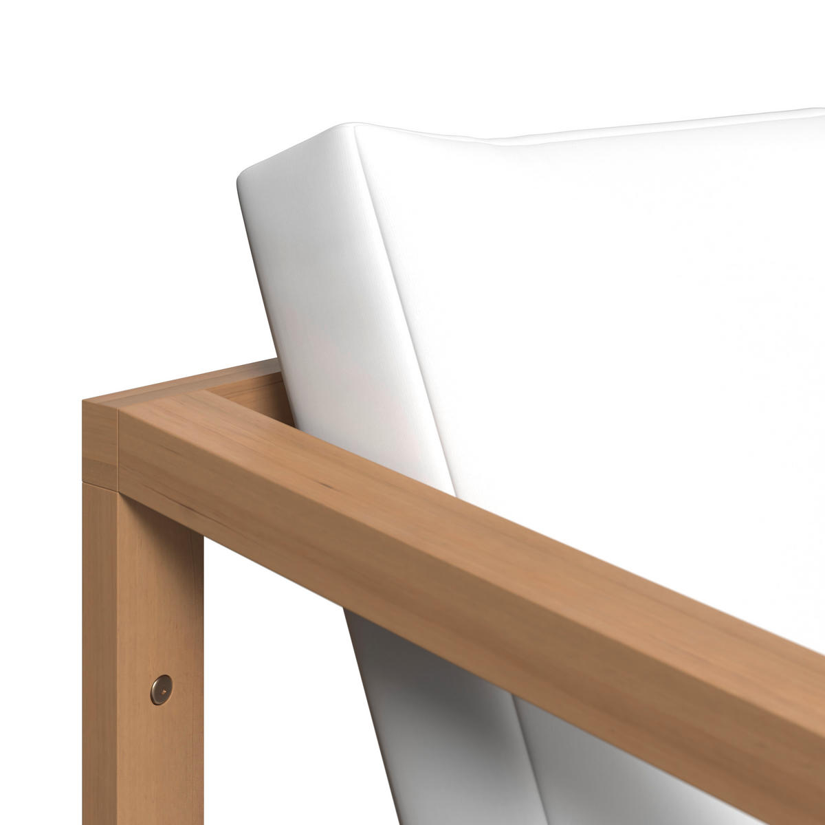 GARTENBANK 130/75/80 cm  in Creme, Akaziefarben  - Creme/Akaziefarben, MODERN, Holz/Textil (130/75/80cm) - Ambia Garden