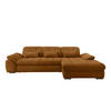 ECKSOFA Goldfarben Cord  - Goldfarben/Schwarz, MODERN, Textil/Metall (314/184cm) - Livetastic