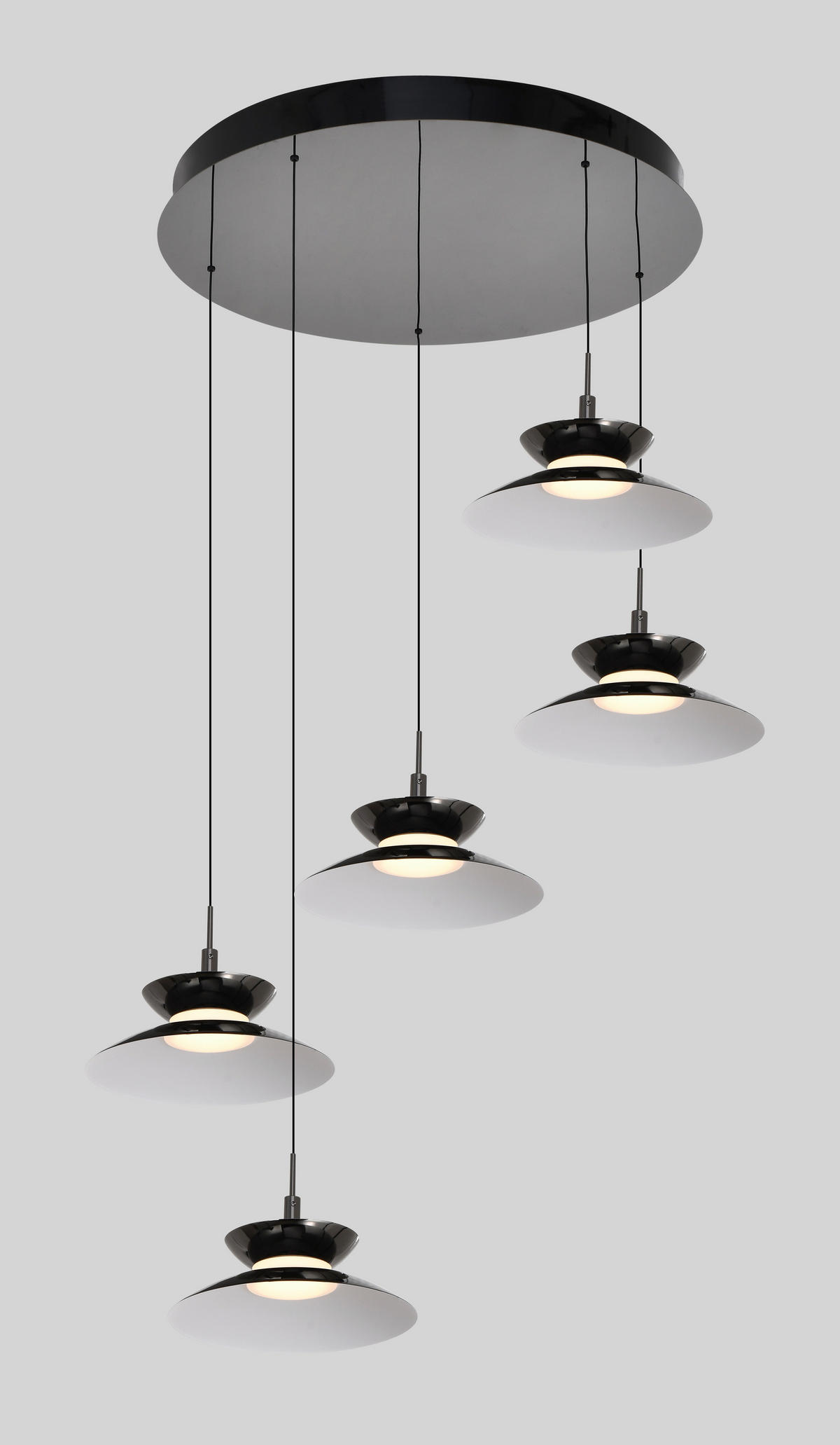 LED-HÄNGELEUCHTE Gubbio 67/150/49 cm  - Schwarzchrom, Design, Metall (67/150/49cm)