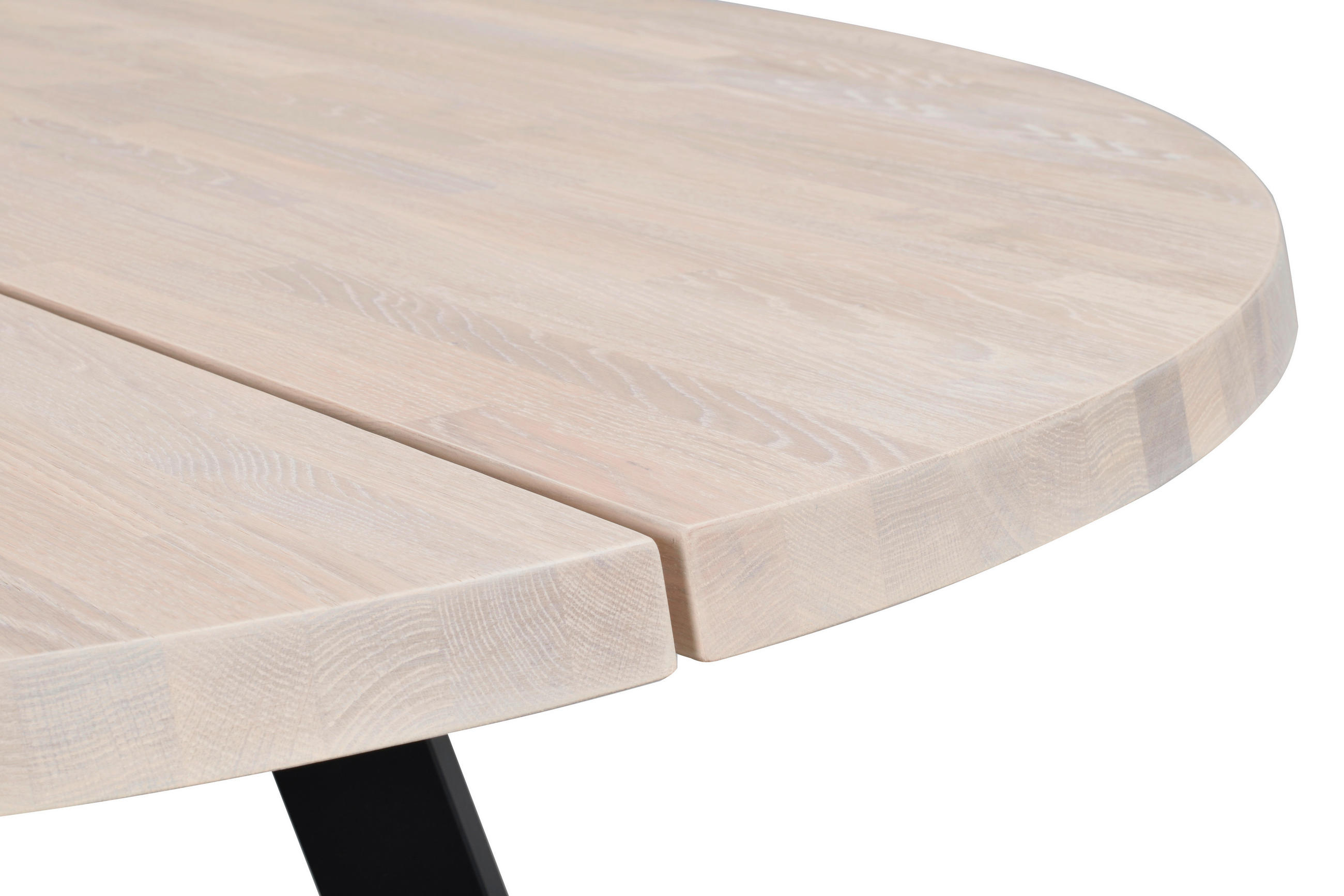 MATBORD i trä, metall 160/160/75 cm   - vit/svart, Design, metall/trä (160/160/75cm) - Rowico