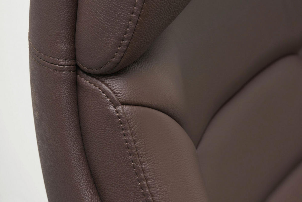 CHEFSESSEL  in Dunkelbraun  - Dunkelbraun/Alufarben, MODERN, Leder/Kunststoff (67/140/67cm) - MID.YOU