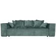 BIGSOFA in Flachgewebe Grün  - Chromfarben/Grün, KONVENTIONELL, Textil/Metall (256/68/122cm) - Carryhome